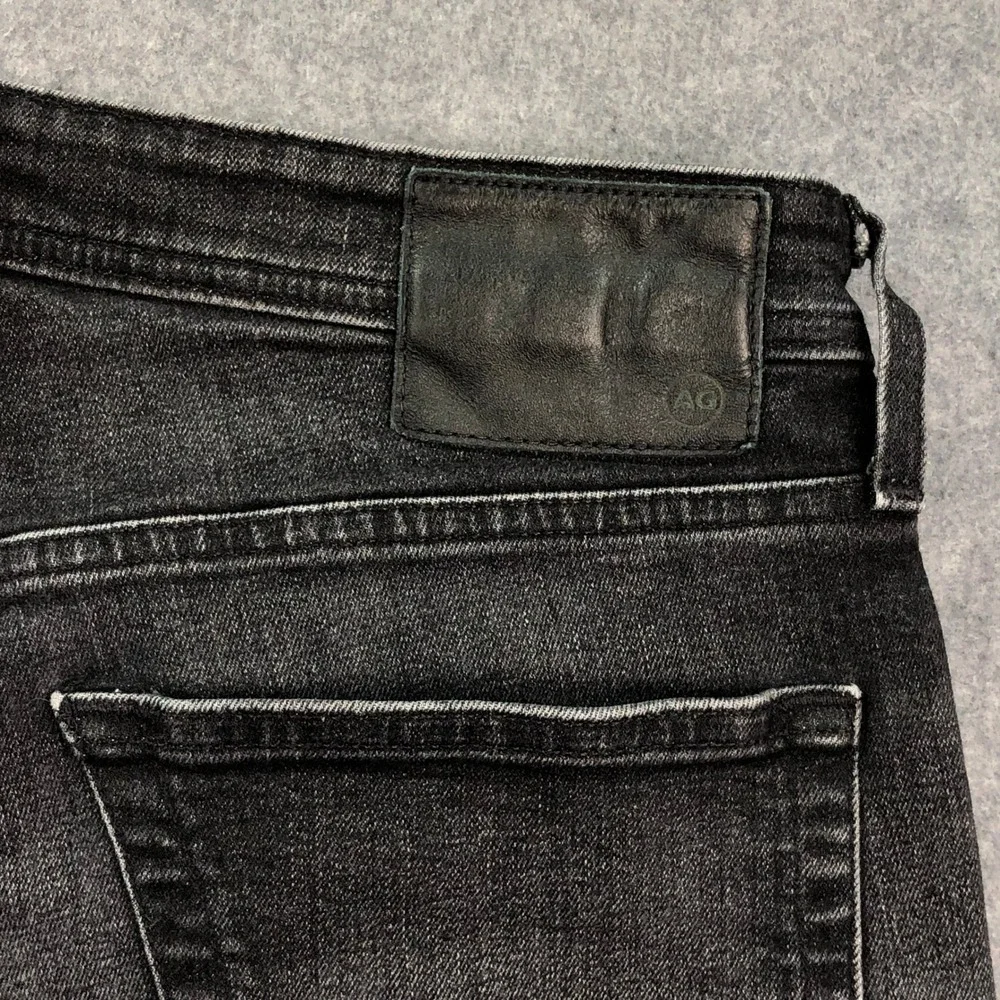 AG Tellis Mens Jeans 34x33 (fits 32x30) Black Slim Fit Dark Wash Stretch Denim